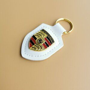 Porsche Leather Keychain Luxury Stylish Gift Elegant Accessory New
